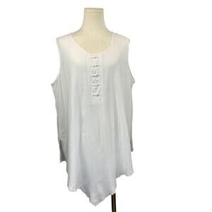 Serendipity Maui Women’s Cotton Blouse Top Sz XL – 100% Cotton Sleeveless Shirt